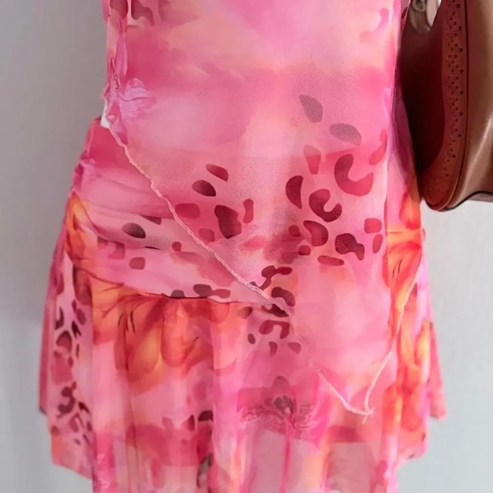 Soly Hux Floral Tube Top Mini Skirt Set Y2K Beach Vacation Co-Ord Outfit Summer
